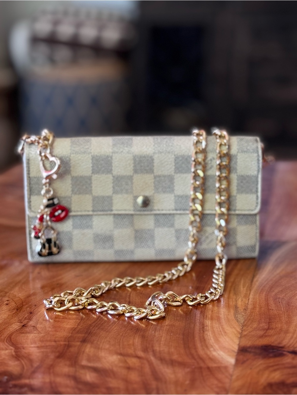 Louis Vuitton DAMIER Sarah wallet converted Crossbody vintage - Picture 3 of 17